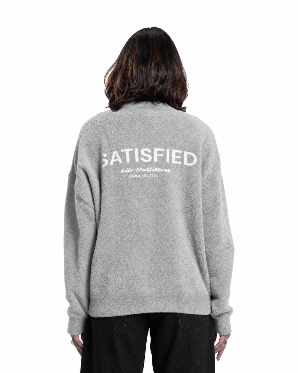 Mohair Crew Neck Sweater - Grey