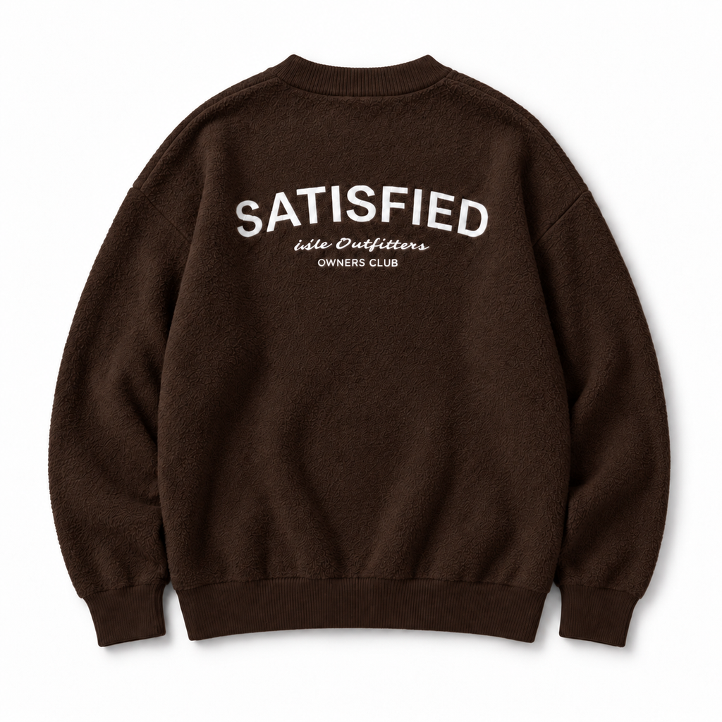Mohair Crew Neck Sweater - Brown