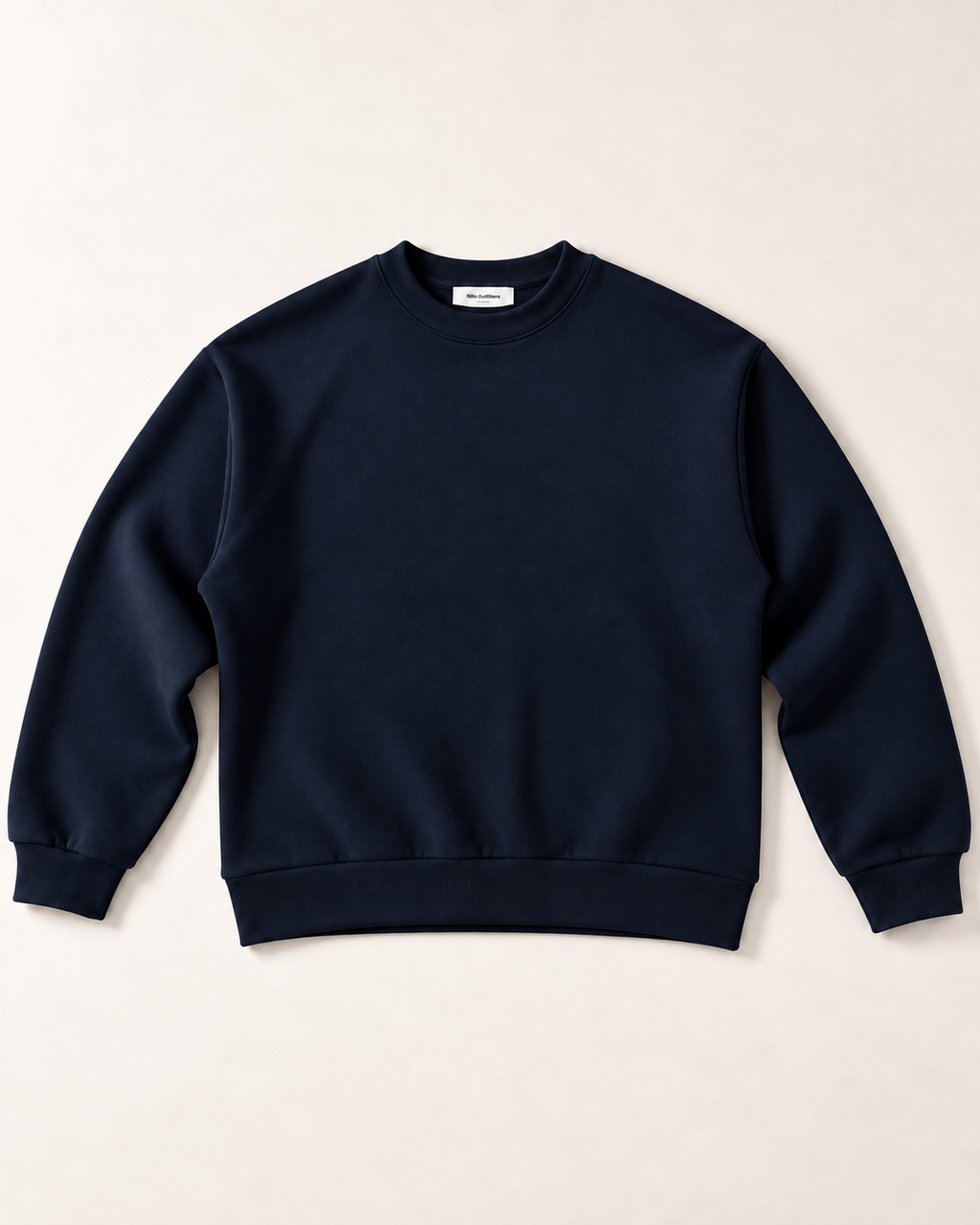 Relaxed Crew Neck Sweatshirt - Navy