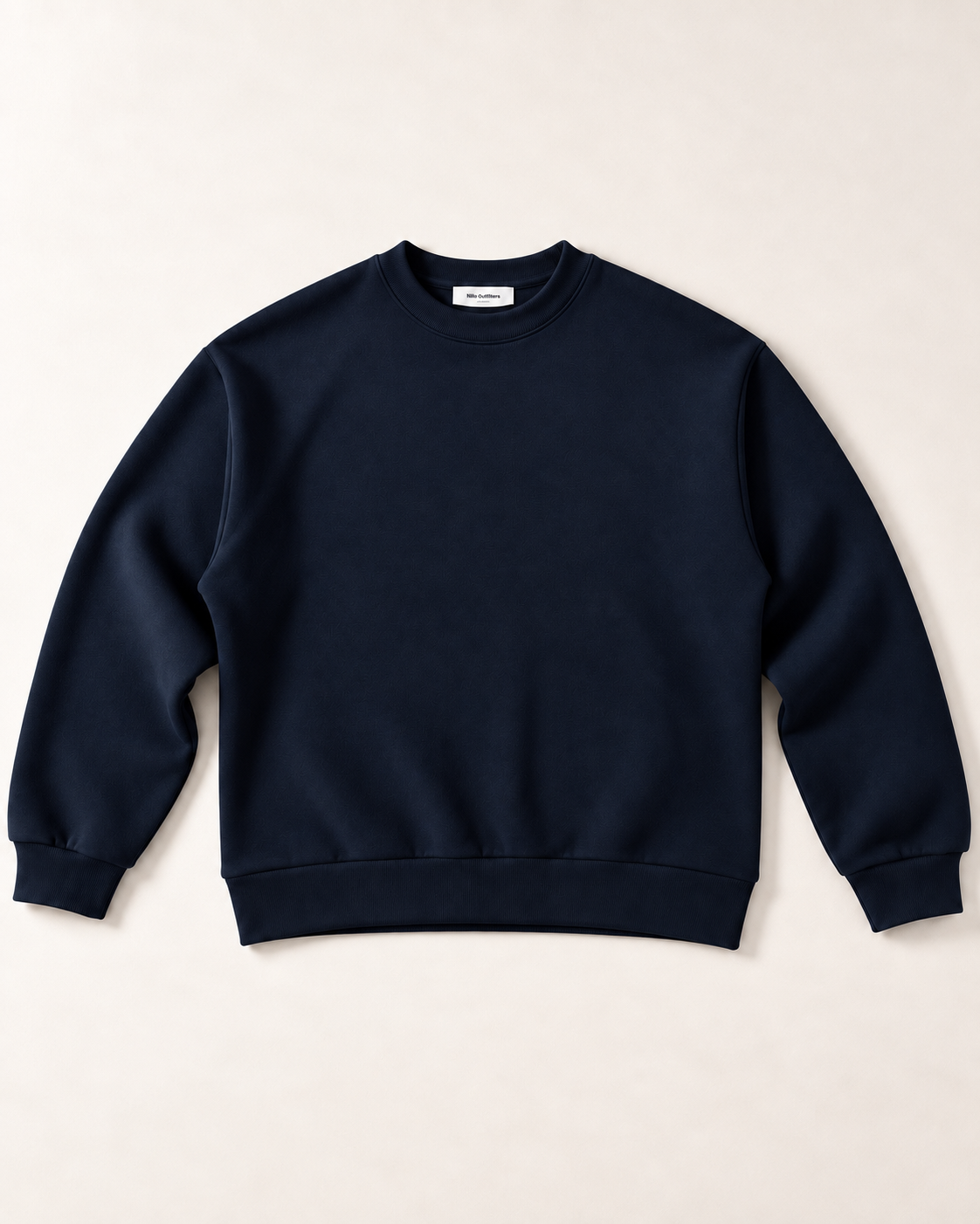 Relaxed Crew Neck Sweatshirt - Navy