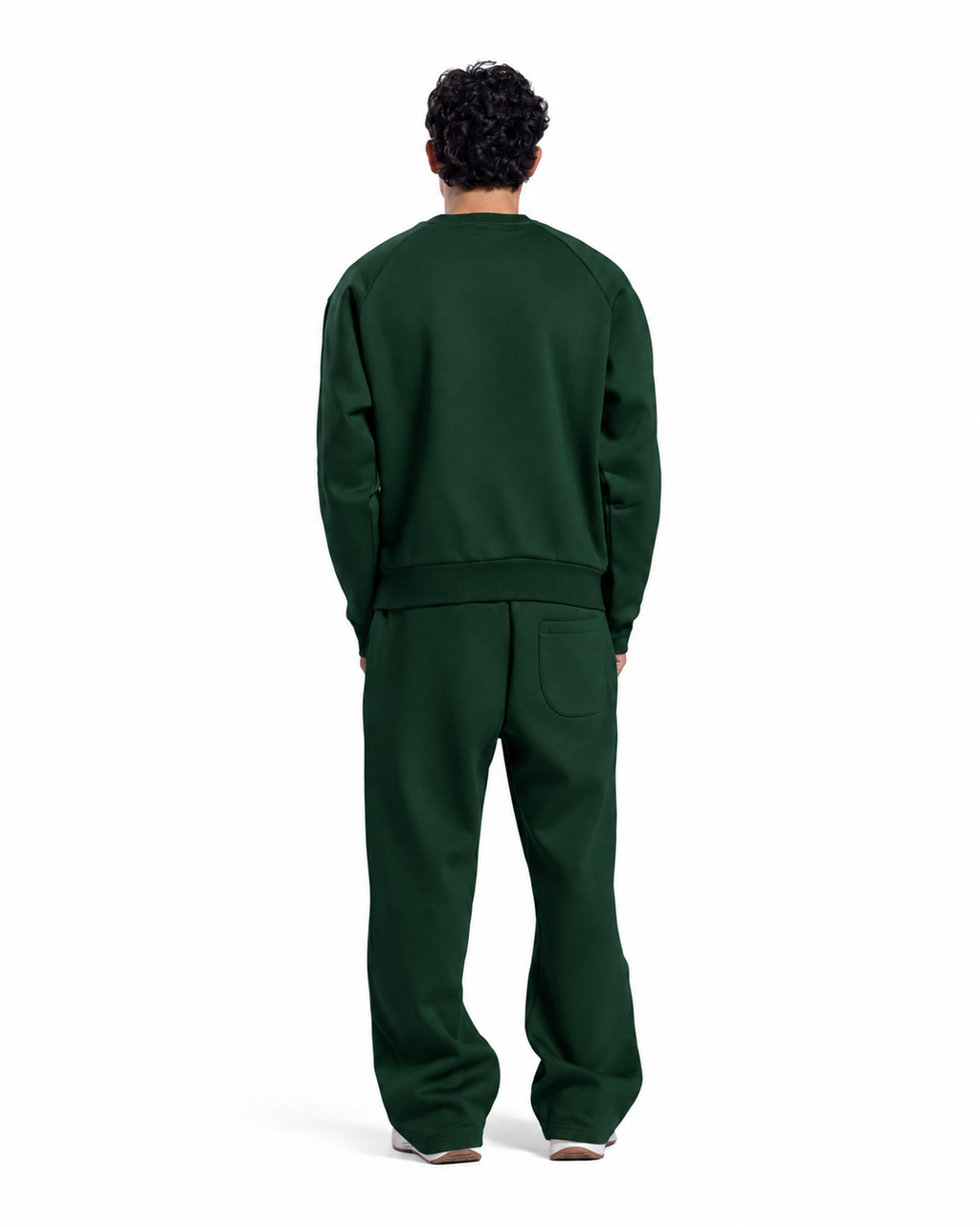 Relaxed Crew Neck Sweatshirt - Bottle Green