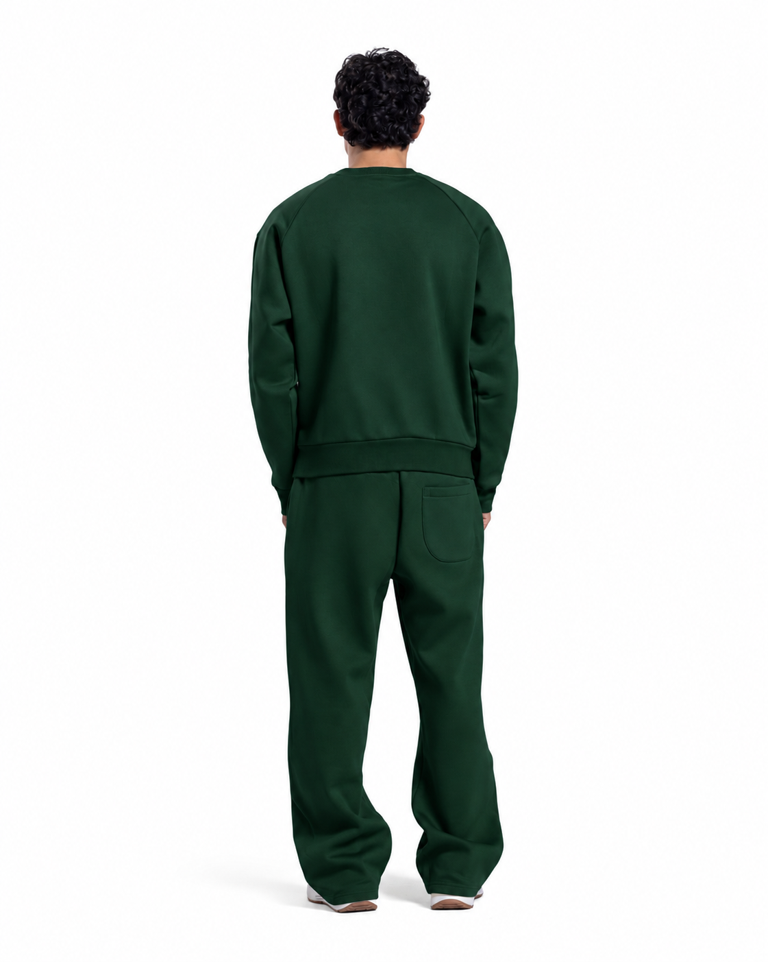 Relaxed Crew Neck Sweatshirt - Bottle Green