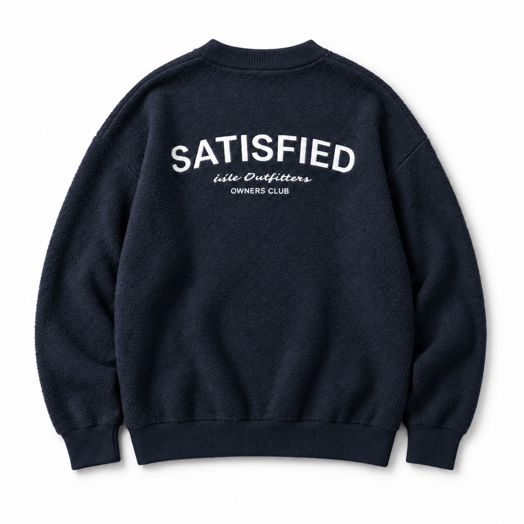 Mohair Crew Neck Sweater - Navy