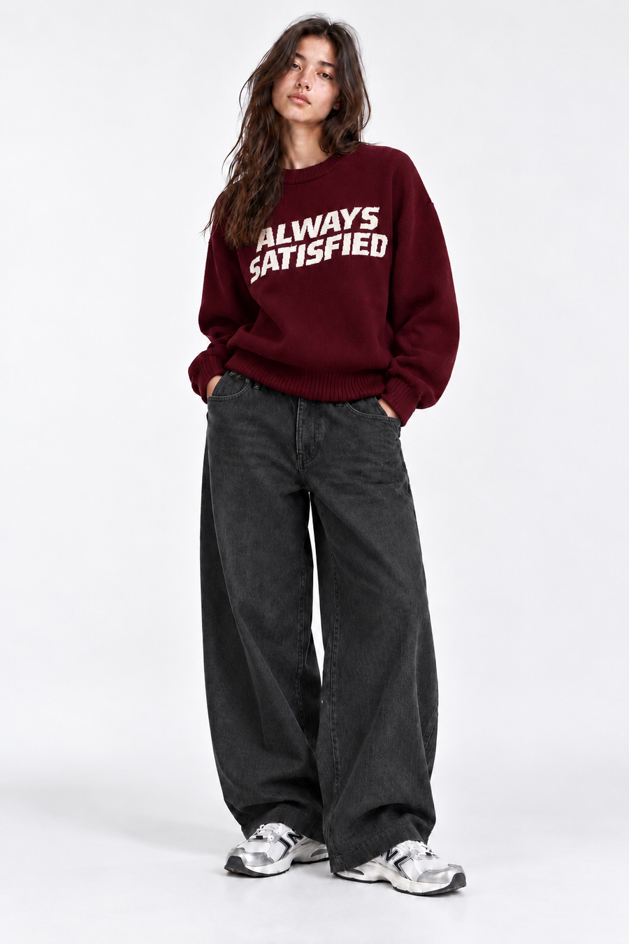 Hilo Graphic Jumper - Burgundy