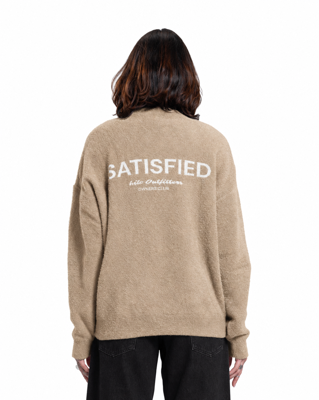 Mohair Crew Neck Sweater - Beige