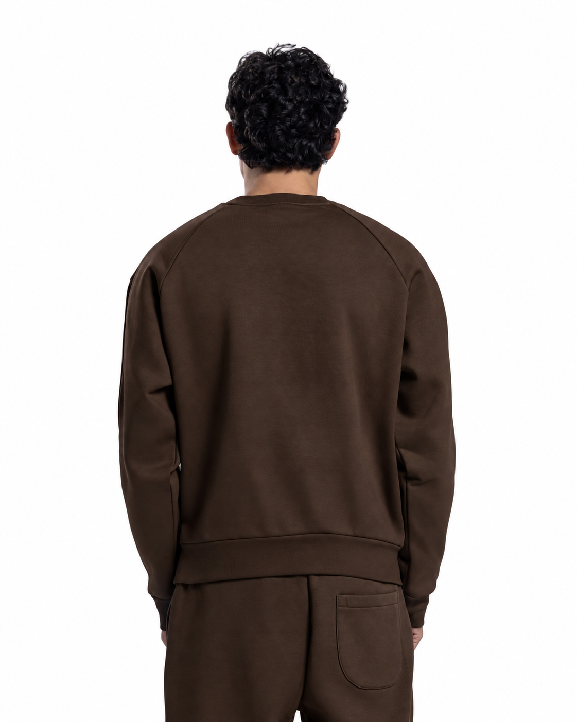 Relaxed Crew Neck Sweatshirt - Brown