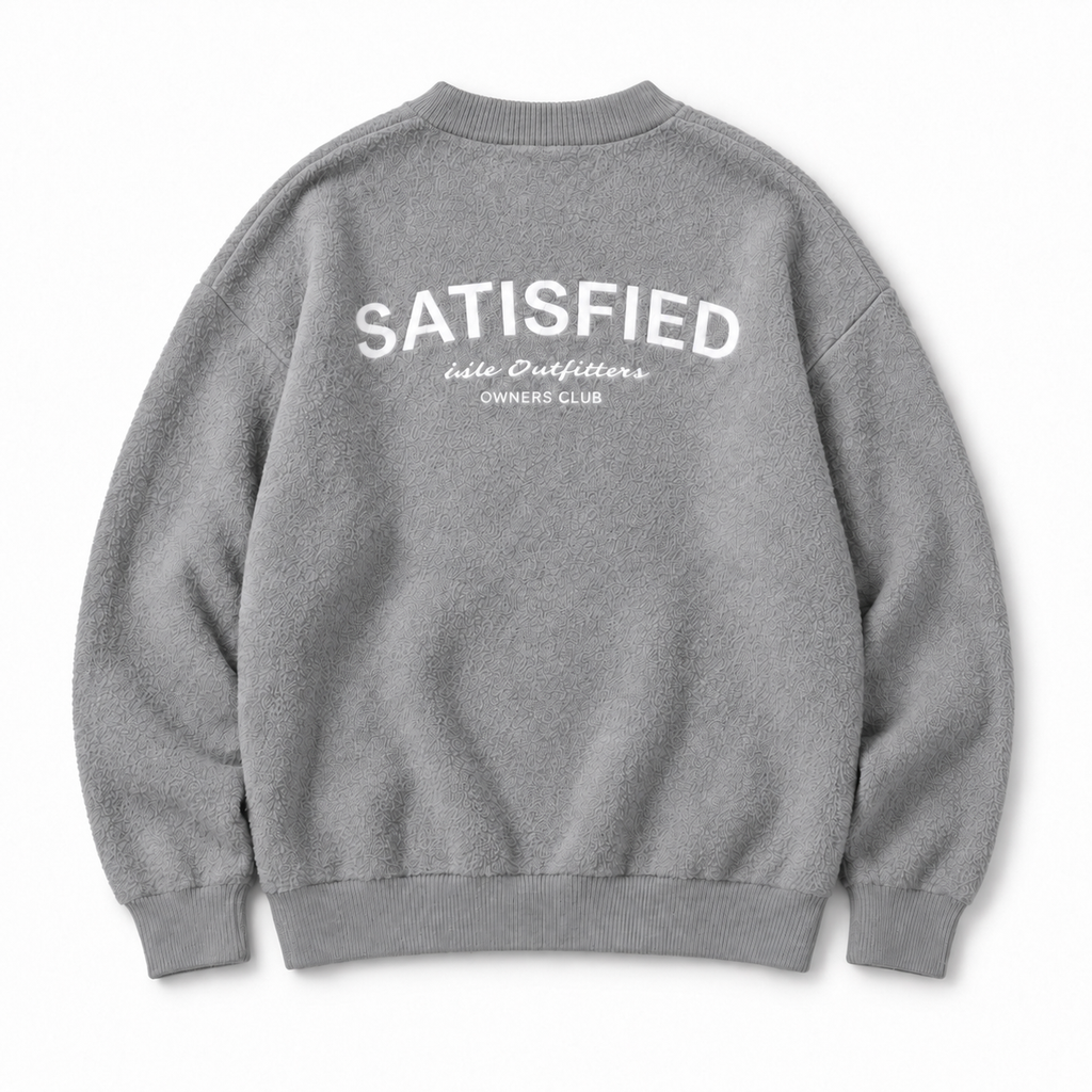Mohair Crew Neck Sweater - Grey