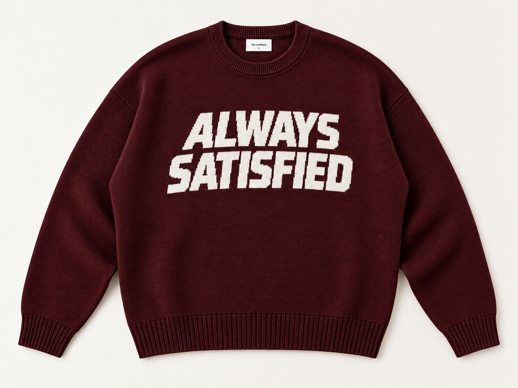 Hilo Graphic Jumper - Burgundy