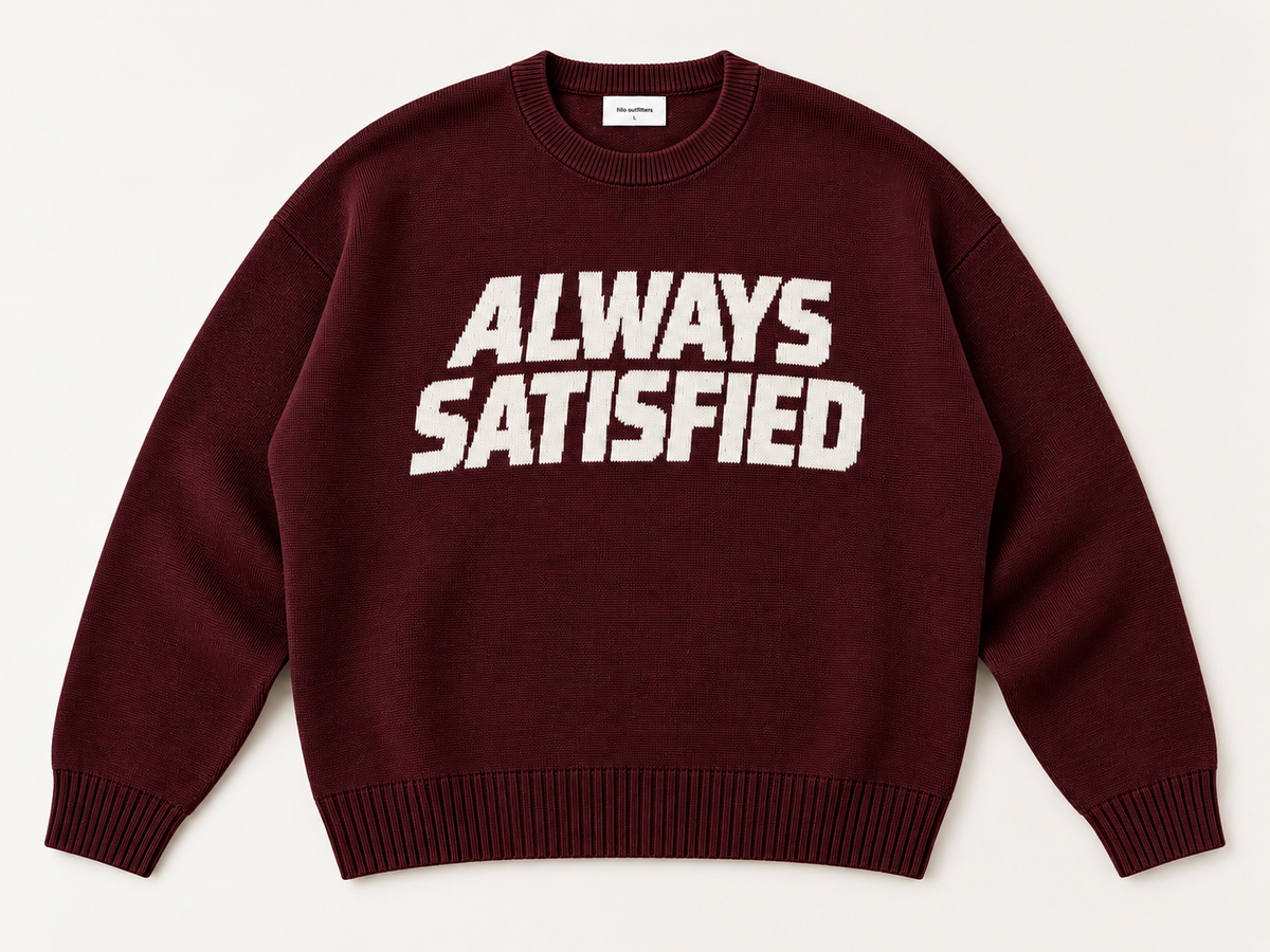 Hilo Graphic Jumper - Burgundy