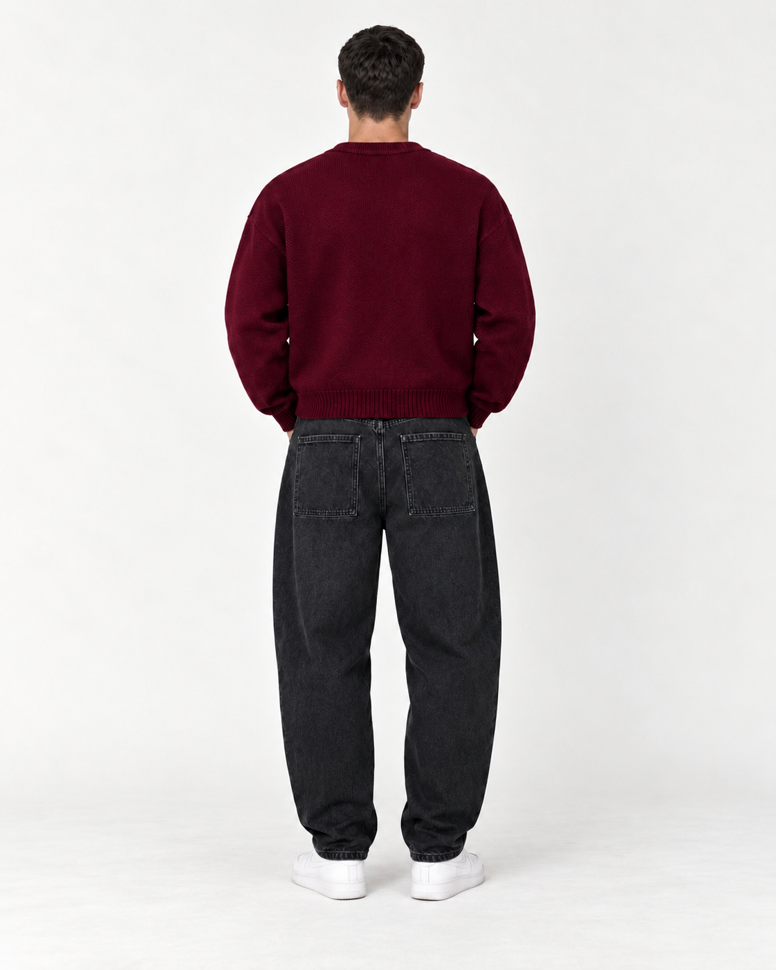 Hilo Graphic Jumper - Burgundy