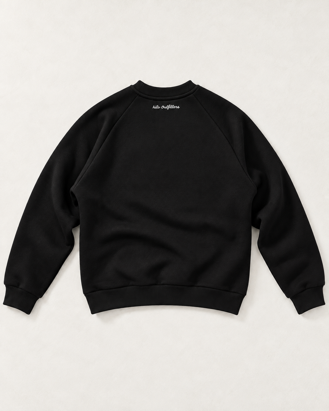 Relaxed Crew Neck Sweatshirt - Black