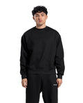 Relaxed Crew Neck Sweatshirt - Black